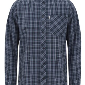 Shirts Mellor Checked Cotton Shirt with Chest Pocket In Vintage Indigo - Le Shark / S - Tokyo Laundry
