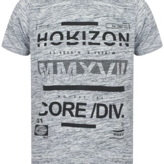 T-Shirts Rizon Graphic Motif Slub T-Shirt In Mood Indigo Marl - Dissident / S - Tokyo Laundry