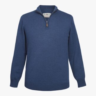 Barton Half Zip Jumper Indigo - 42