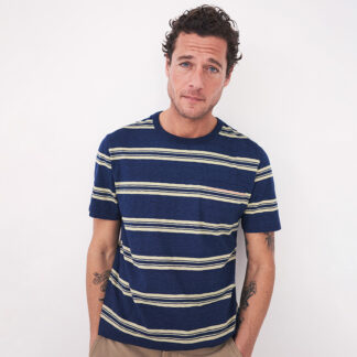 White Stuff Block Stripe T-Shirt - Indigo